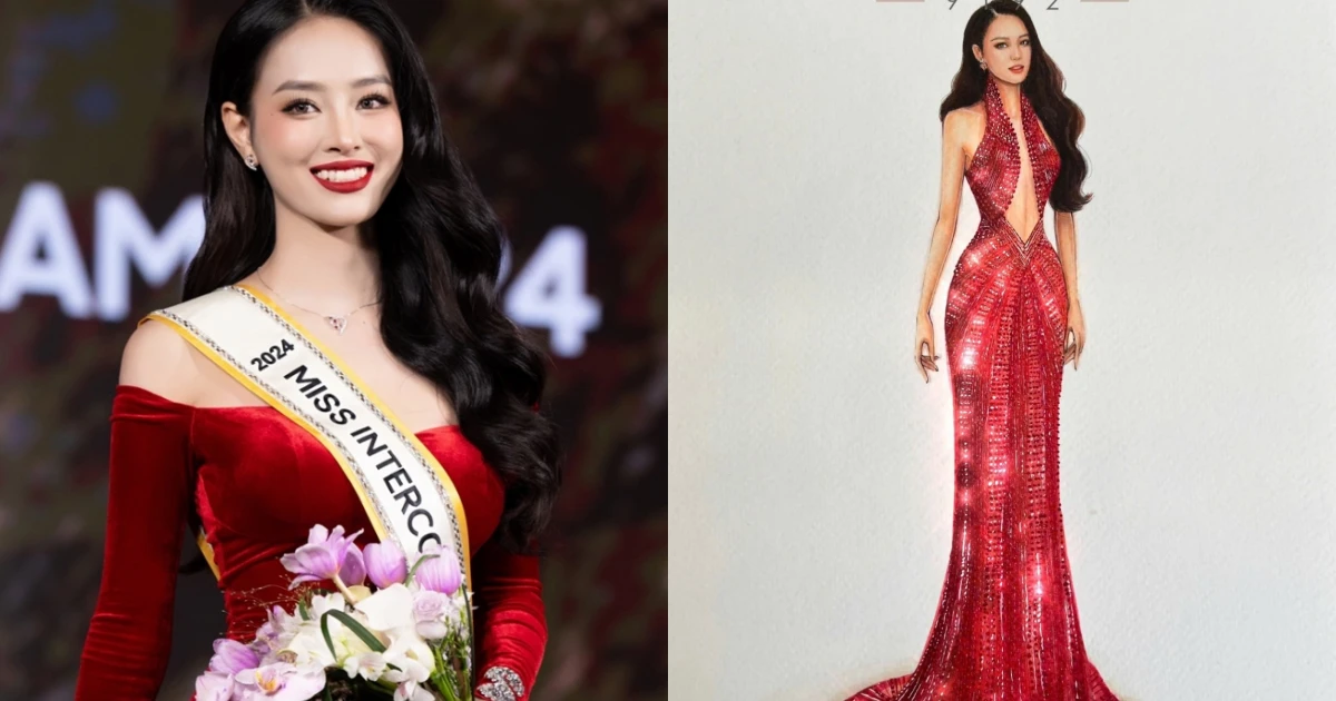 Miss Intercontinental: Bui Khanh Linh launched the final evening dress ...